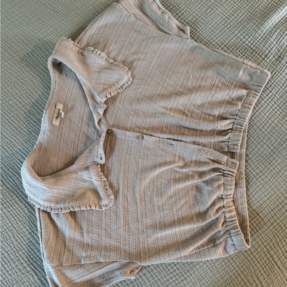 Madewell Textured Knit Top in Beige
